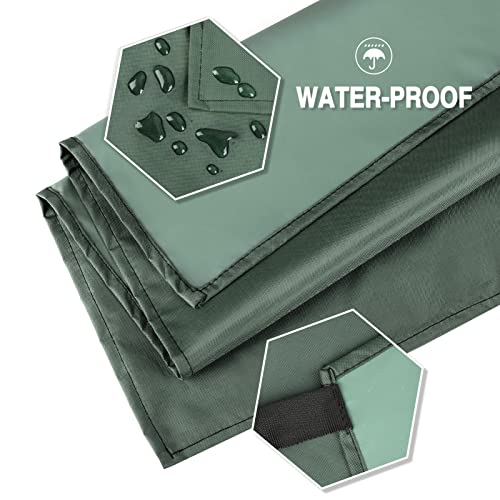 Gotega 2 Pack Waterproof Rubber Vinyl Apron 40 Inch Light Duty Model Chemical Resistant Work Apron Clothes Durable Extra Long Black with Adjustable Bib Apron for Dishwashing Lab Work Butcher Cleaning Green - Image 3