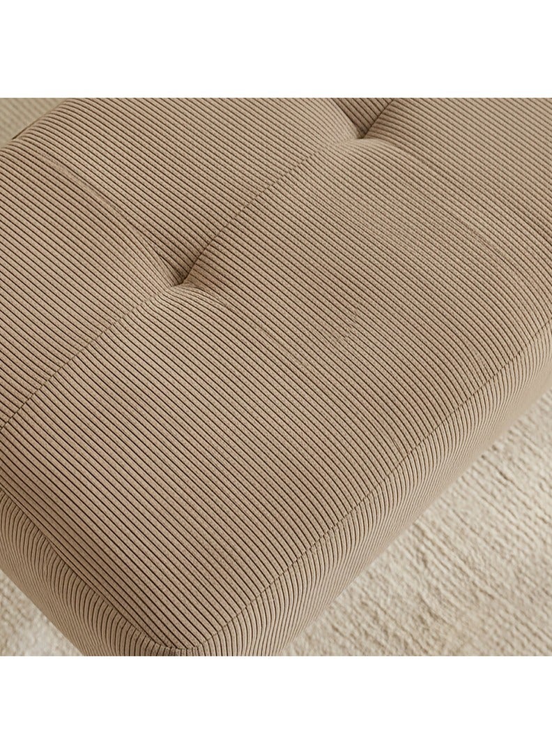 إي سمارت 100سم - مقعد عثماني بتصميم عصري مبطن من قماش مخملي مضلع - مقعد بنهاية السرير، مقعد تغيير الأحذية، مقعد لغرفة النوم والمعيشة ومدخل المنزل والردهة، بني - Image 2