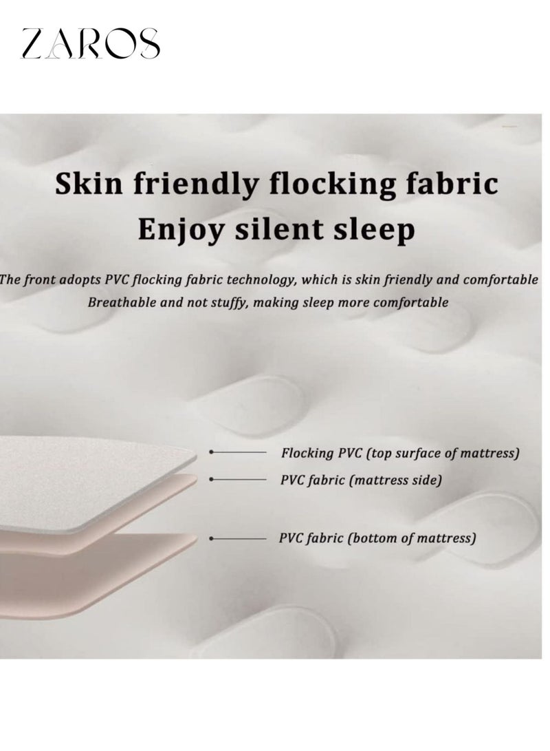 Zaros Inflatable Mattress with Built-in Pump Outdoors Inflatable Sofa for Two People Portable Waterproof Air Bed for Home, Camping, Tent - Image 5