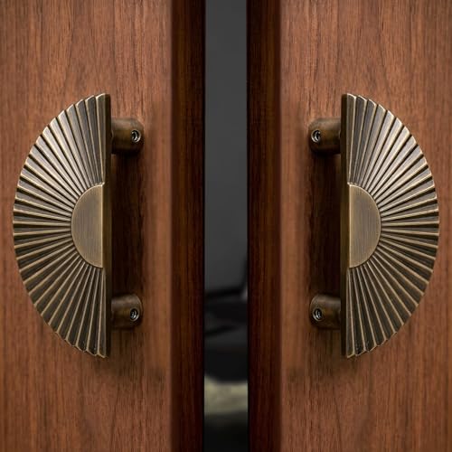 VOLO Heavy Duty Antique Brass Door Handle – Premium 4 Inch Pull Handle for Main Door, Glass Door, Cabinets & Wardrobes | Model S-615, 96 MM Size, Pack of 2 Pieces with Screws - Image 1