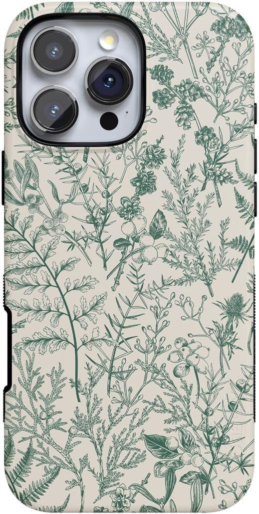 Casely iPhone 16 Pro Max Case Sage Garden Green Floral Bold Protective Design Compatible with MagSafe - Image 2