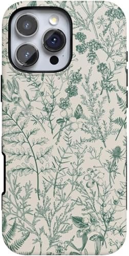 Casely iPhone 16 Pro Max Case Sage Garden Green Floral Bold Protective Design Compatible with MagSafe - Image 1