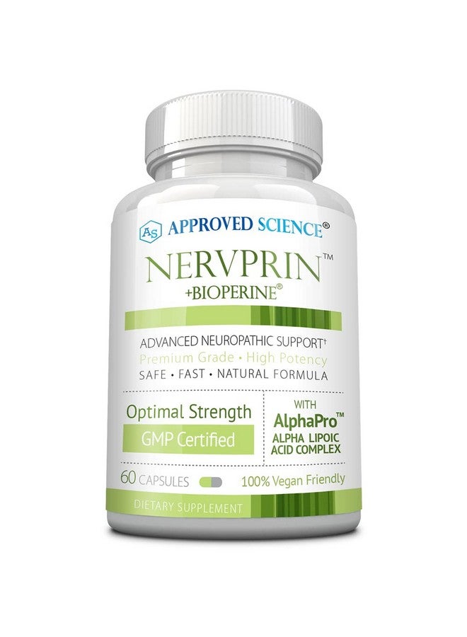 Approved Science نيرفبرين من أبروved ساينس - دعم الأعصاب - بنفوتيامين، B12، R-ألفا-ليبويك أسيد، كورياليس، بوسويليا، بايوبرين - 60 كبسولة - صنع في الولايات المتحدة الأمريكية - Image 1