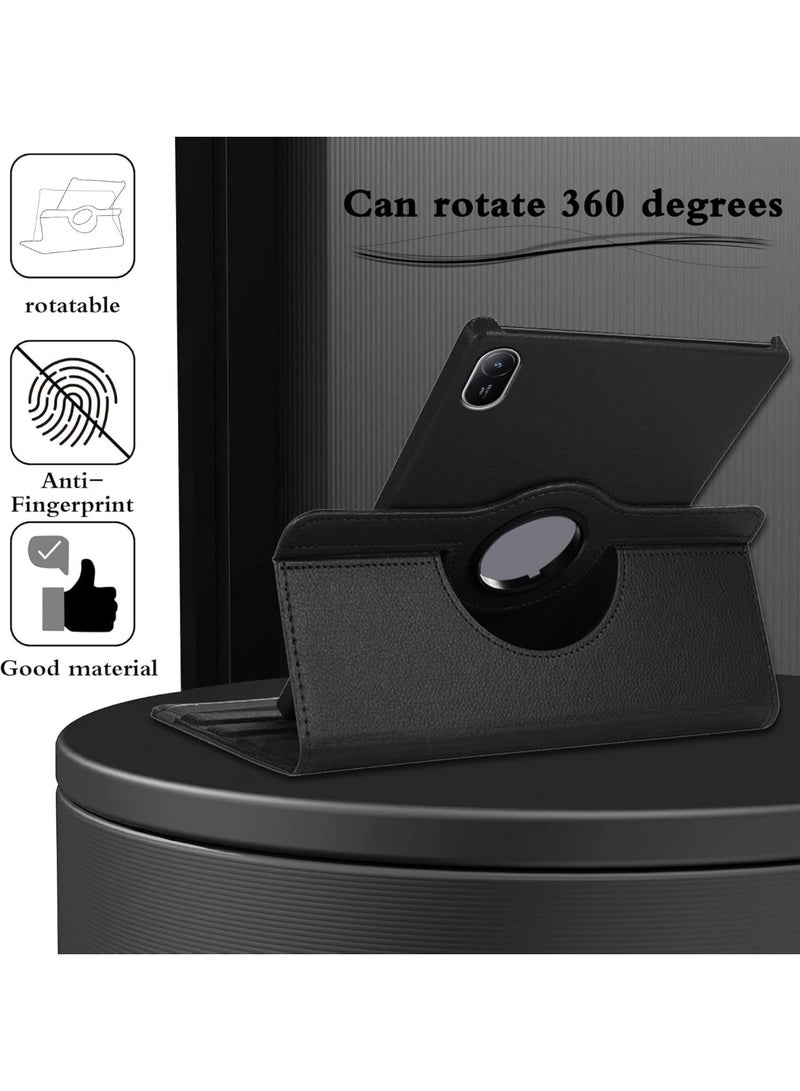 Lion Store protective case compatible with Huawei MatePad SE 11-inch 2024 tablet, 360-degree rotating stand cover, black - Image 3