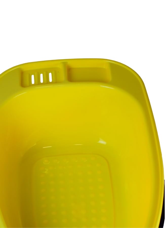 حوض استحمام للأطفال مضاد للانزلاق وقابل للتنظيف بالمسح 68X40X20 سم، أصفر - Image 2