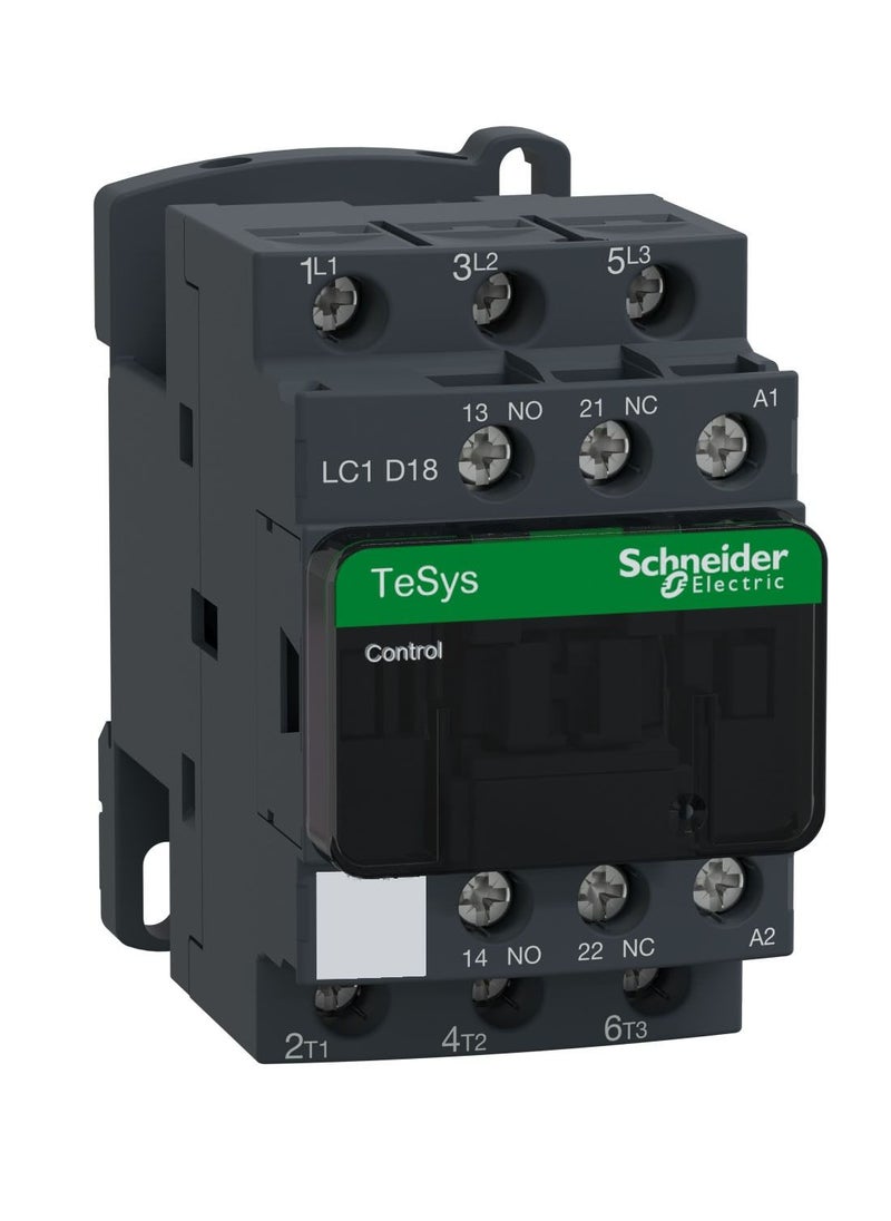 Schneider Electric Schneider Breaker TeSys D_ TeSys D contactor - 3P(3 NO) - AC-3 - <= 440 V 18 A - 230 V AC coil_ [LC1D18P7]  - Image 1