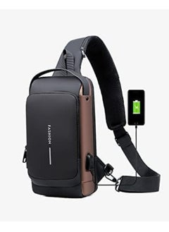 Generic SUPAAR Anti theft Crossbody Sling bag, Shoulder Backpack, Lightweight Chest Daypack with USB Charging Ports  - Image 2