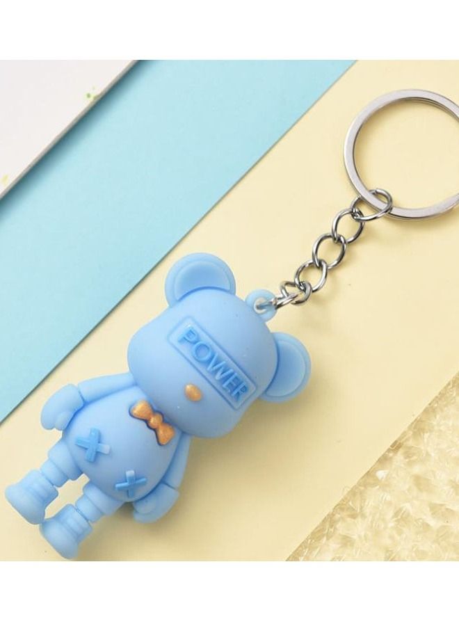 Cartoon Keychain Bear Bowtie Keychain Power Word Fashion Keychain