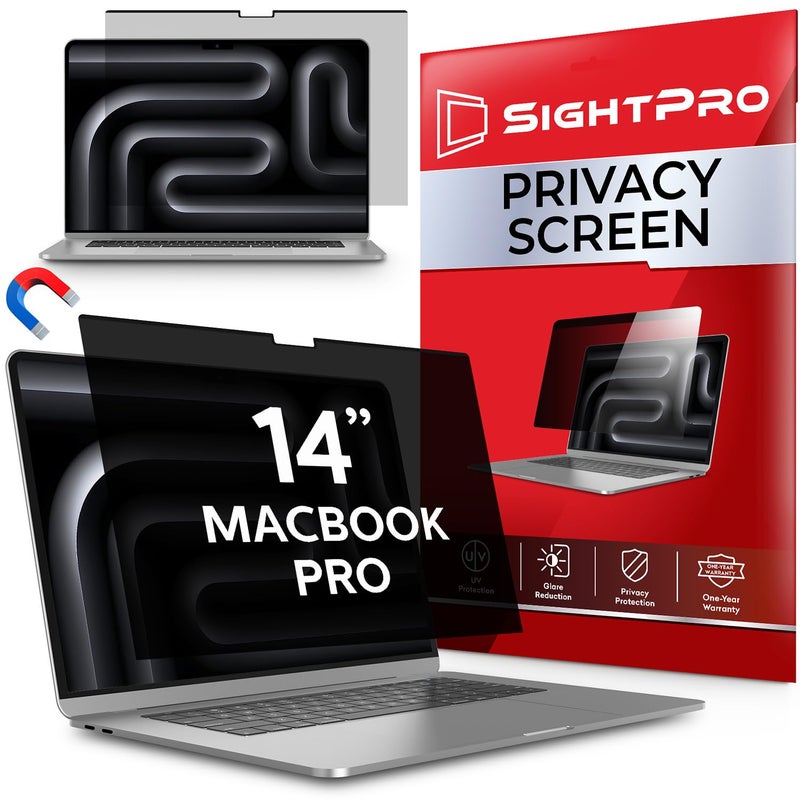 SightPro Magnetic Privacy Screen for MacBook Pro 14 Inch (2021-2025, M1-M5, Pro, Max) Patented Removable Laptop Privacy Filter Shield and Protector - Image 1