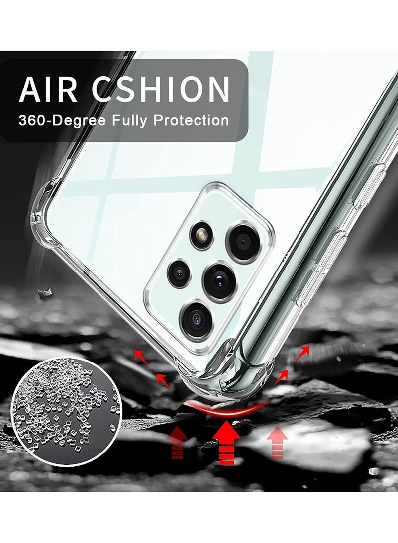 Samsung Galaxy A73 5G Clear Cover Case soft TPU Transparent Silicone Gel Back Protective Case shock Absorbent Reinforced Corner for Samsung Galaxy A73 Clear - Image 2