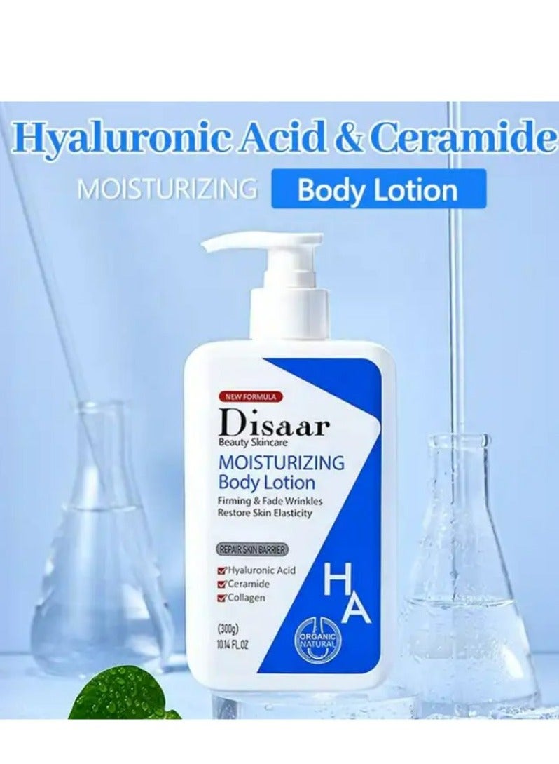ديسار ترطيب عميق لشد الجسم، حاجز الجسم، حمض الهيالورونيك والكولاجين، غسول الجسم للنساء 300 جرام - Image 2