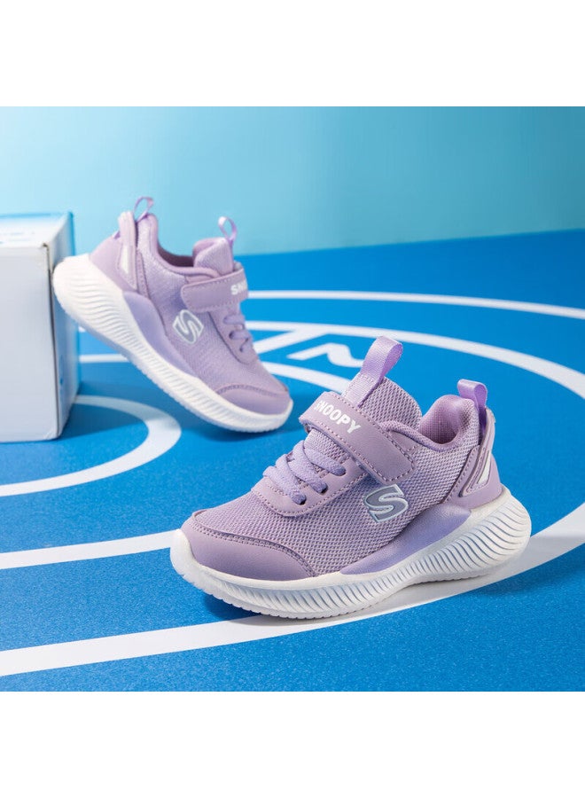 Snoopysnoopy Kids Running Shoes Student White Shoes Boys And Girls Shock Absorbing Sports Shoes 3801 Purple Size 29 - Image 1