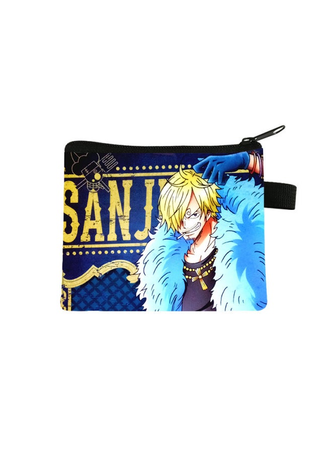 New One Piece Coin Purse Children's Cartoon Storage Key Card Holder Polyester Mini Short Bag Storage Pouch