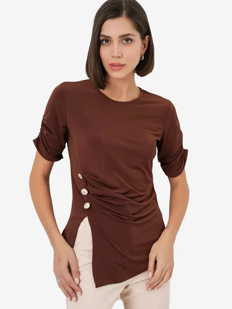 بيغ دارت BDART Crew Neck Buttoned Blouse