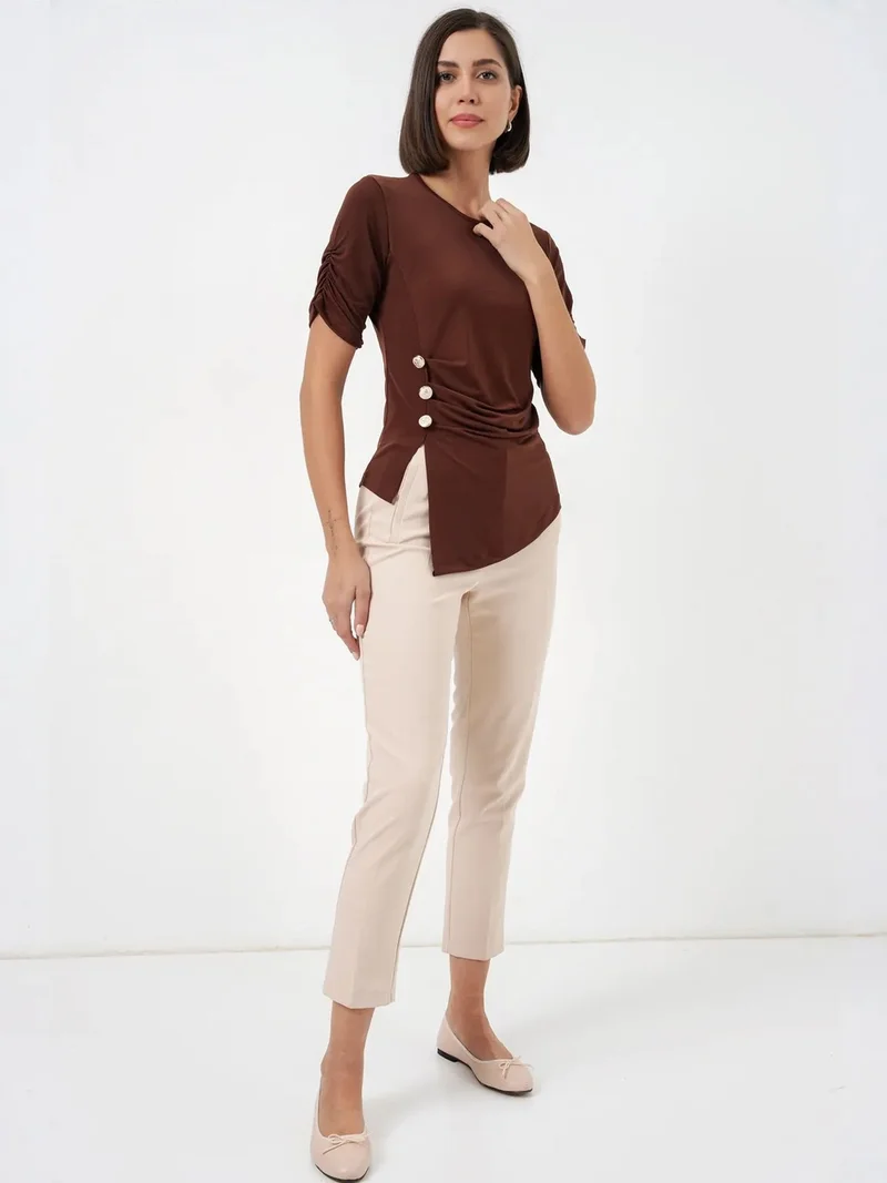 بيغ دارت BDART Crew Neck Buttoned Blouse
