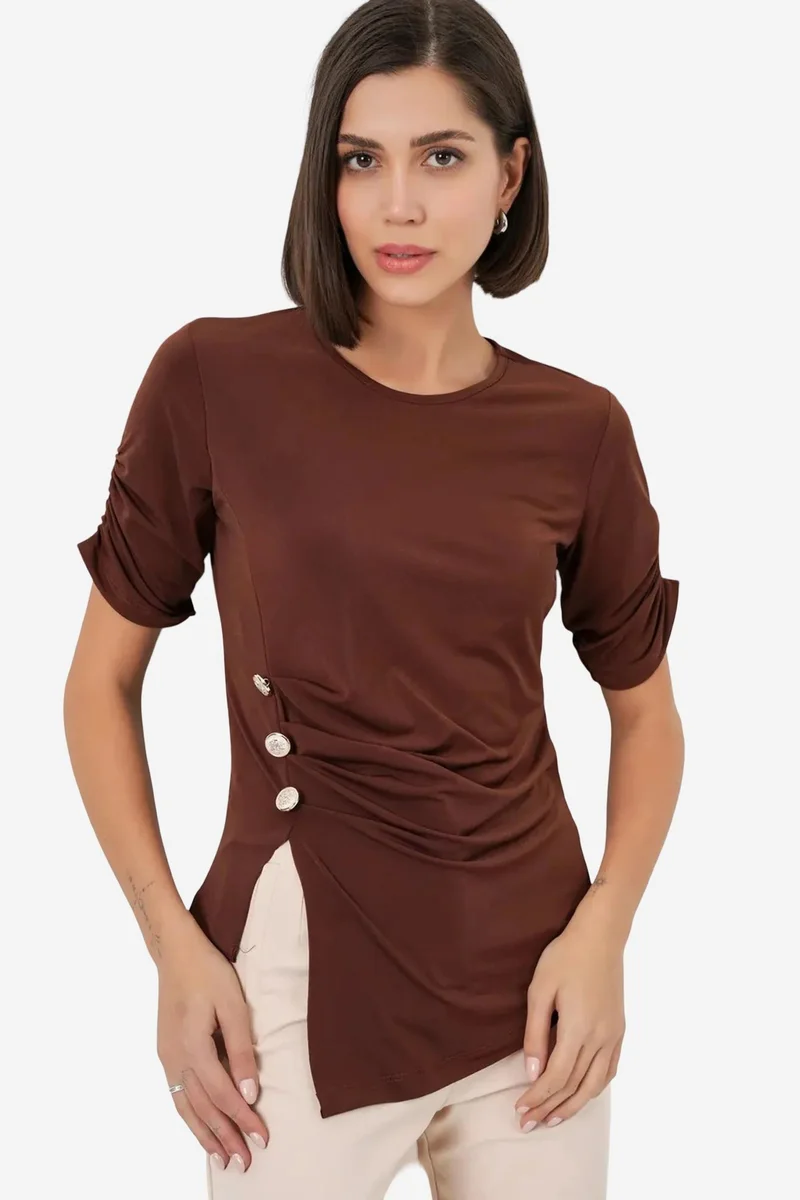 بيغ دارت BDART Crew Neck Buttoned Blouse