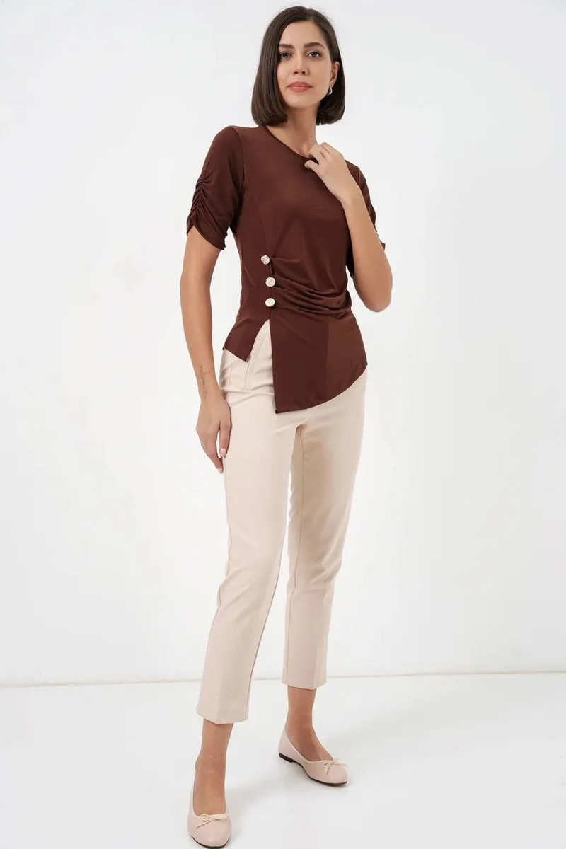 بيغ دارت BDART Crew Neck Buttoned Blouse