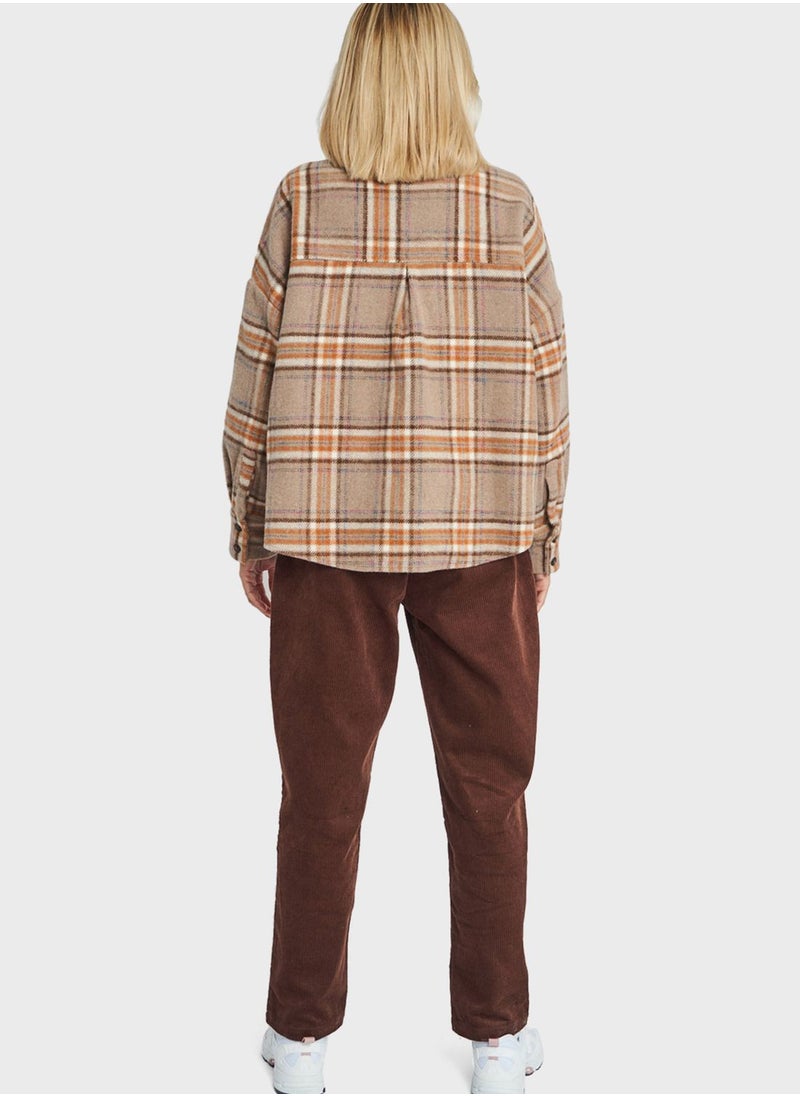 Native Youth Checked Shacket  - Image 2