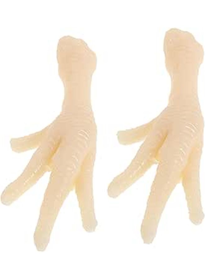 Unomor 2 Pcs Realistic Artificial Chicken Feet Model for Restaurant Food Decoration and Photography Display Lifelike Prop - Image 1
