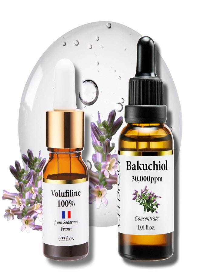CELDYQUE 100% Pure Volufiline & Bakuchiol 30,000 ppm Concentrate Serum - Skin Firming Solution High Potency Retinol Alternative | Anti-Wrinkle Boosts Collagen for Aging Sagging Mature Skin - Image 1
