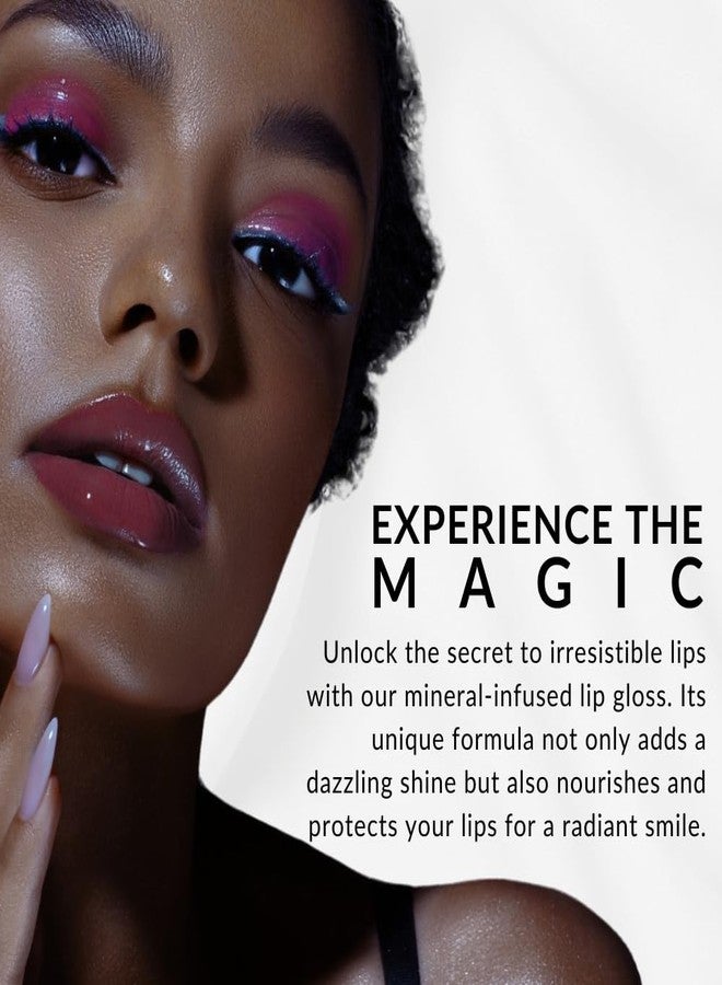 فلوري روبرتس ملمع شفاه فلوري روبرتس المعدني، ملمع شفاه نابض بالحياة للنساء ذوات البشرة السمراء أو الداكنة، غير لزج، يدوم طويلاً، بلمسة نهائية لامعة للغاية - Image 3