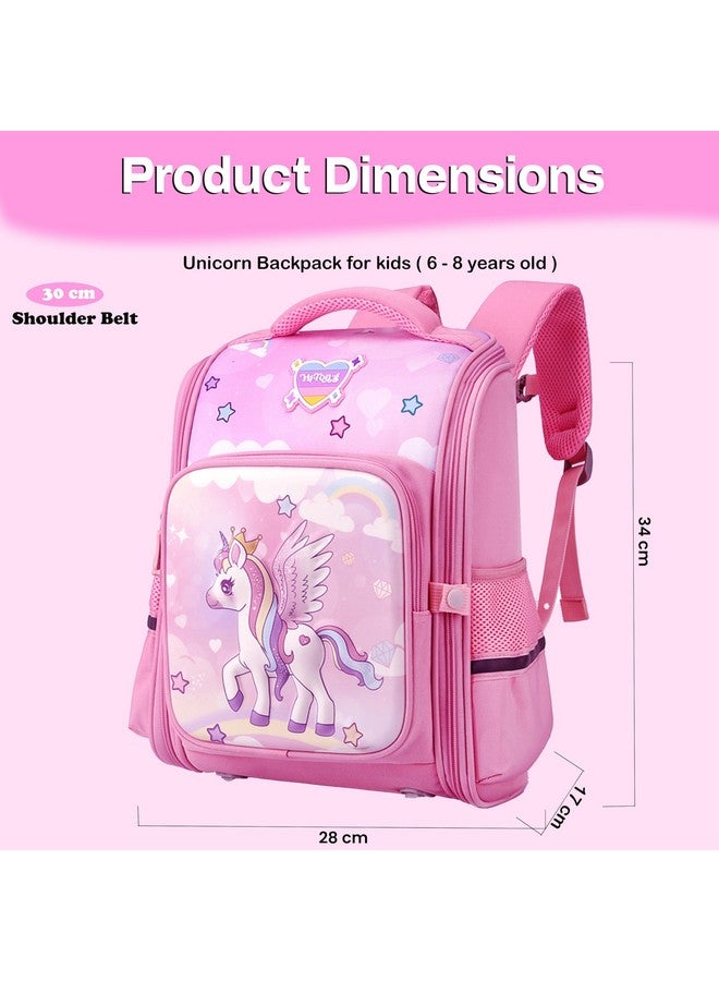 Storite Magical Unicorn Backpack for Kids Girls, Sturdy and Water-Resistant, Ideal Backpack for 6-8 Year Young Boys and Girls, Great for Birthdays Gifts-Pink - Image 2