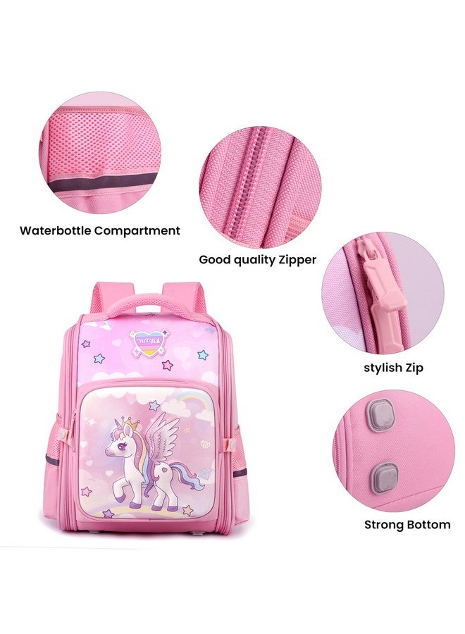 Storite Magical Unicorn Backpack for Kids Girls, Sturdy and Water-Resistant, Ideal Backpack for 6-8 Year Young Boys and Girls, Great for Birthdays Gifts-Pink - Image 3