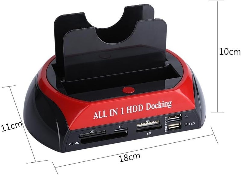 comfrt 2.5"/3.5" Hard Disc Base Dual SATA IDE HDD Docking Station USB 2.0 Hub - Image 4