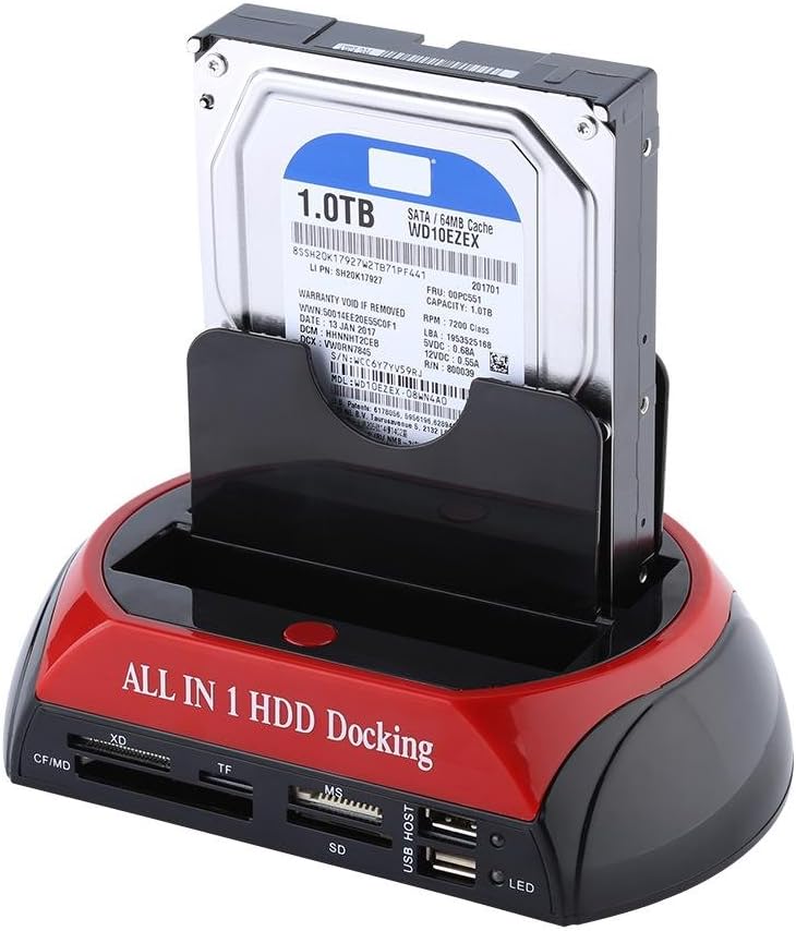 comfrt 2.5"/3.5" Hard Disc Base Dual SATA IDE HDD Docking Station USB 2.0 Hub - Image 5