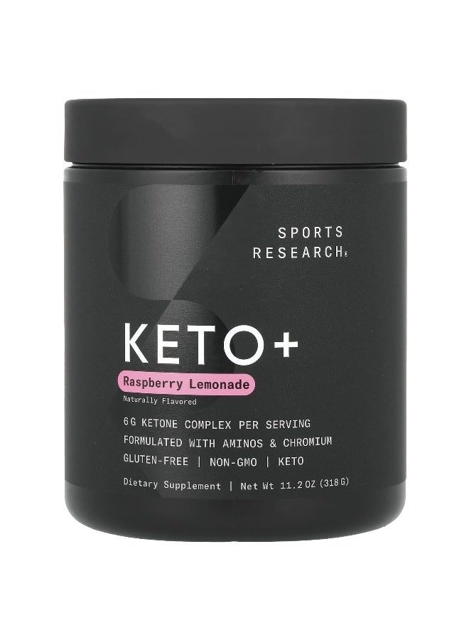 SPORTS RESEARCH Sports Research, Keto+, Raspberry Lemonade, 11.2 oz (318 g)  - Image 1