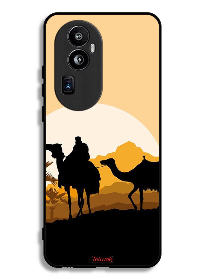 Tolwak Oppo Reno10 Pro (China) Protective Case Cover Camels In Desert Art - Image 1