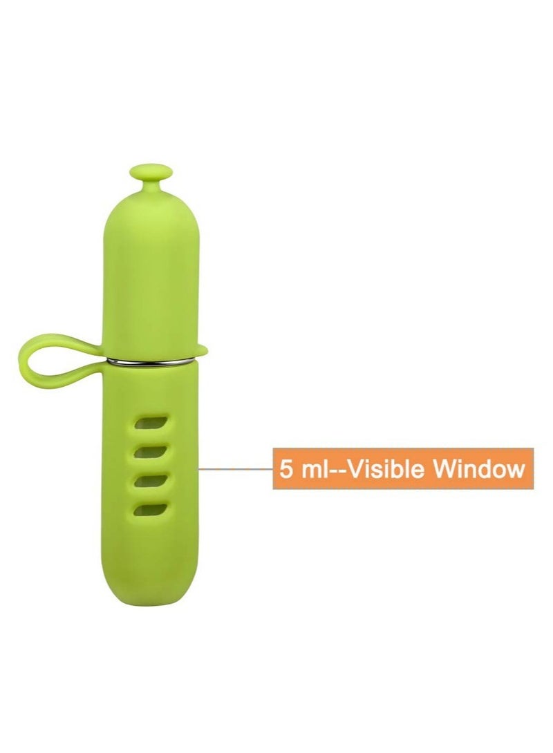 SYOSI 5ml Refillable Perfume Atomizer for Travel, TSA-Approved Portable Mini Empty Cologne Spray Pump Bottle, Dispenser Container Pocket Size Men and Women (Green)  - Image 2