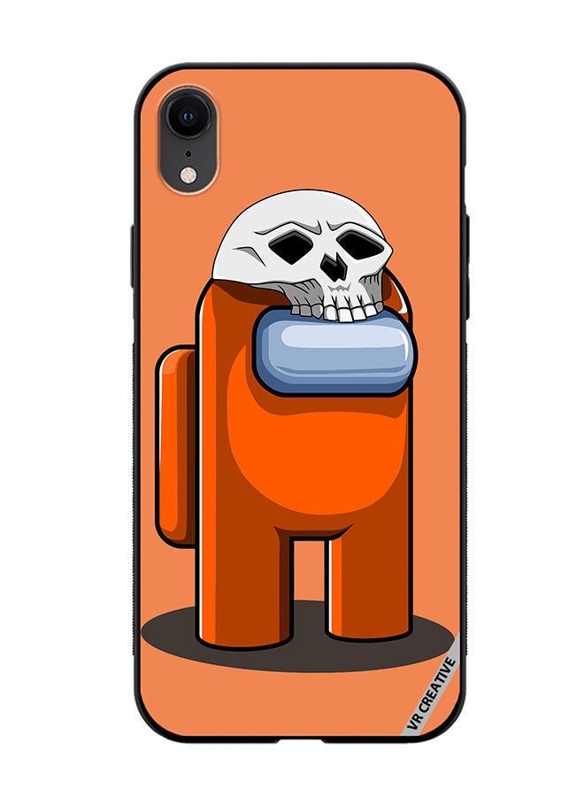 VR CREATIVE Protective Case Cover For Apple iPhone XR Orange Game Among Us In Halloween Design Multicolour - Image 1