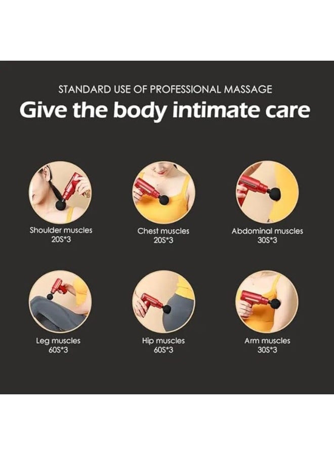 Cool Baby Mini Massage Gun Deep Tissue 4 Massage Heads & Type-C Charging - Image 5