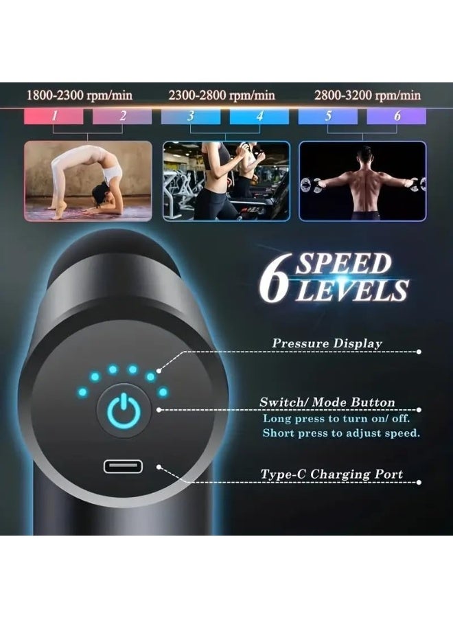 Cool Baby Mini Massage Gun Deep Tissue 4 Massage Heads & Type-C Charging - Image 4