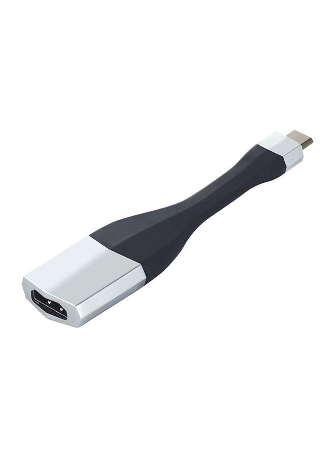 NIBEMINENT Type-C To HDMI Adapter Converter For Computer Laptop Mobile Phone Tablet Black/Silver 