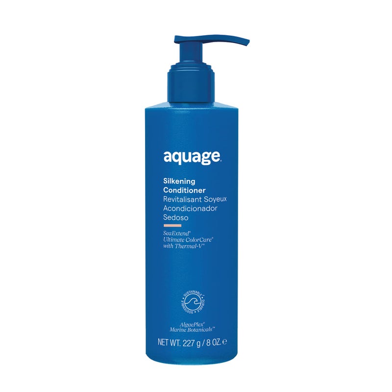 AQUAGE SeaExtend Silkening Conditioner, Improves Manageability and Prepares Hair for Sleek, Smooth Styling with Frizz-Free Results, 8 oz - Image 1