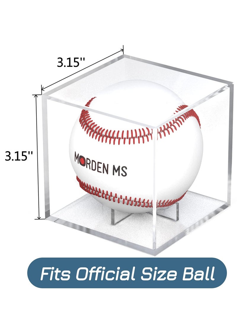 Generic - Baseball Display Case Acrylic Cube, Memorabilia Display Case for Single Ball, UV Protected Storage Box, Square Clear Baseball Stand, Sports Autograph Display Case Holder, Fits Official Size Ball - Image 1