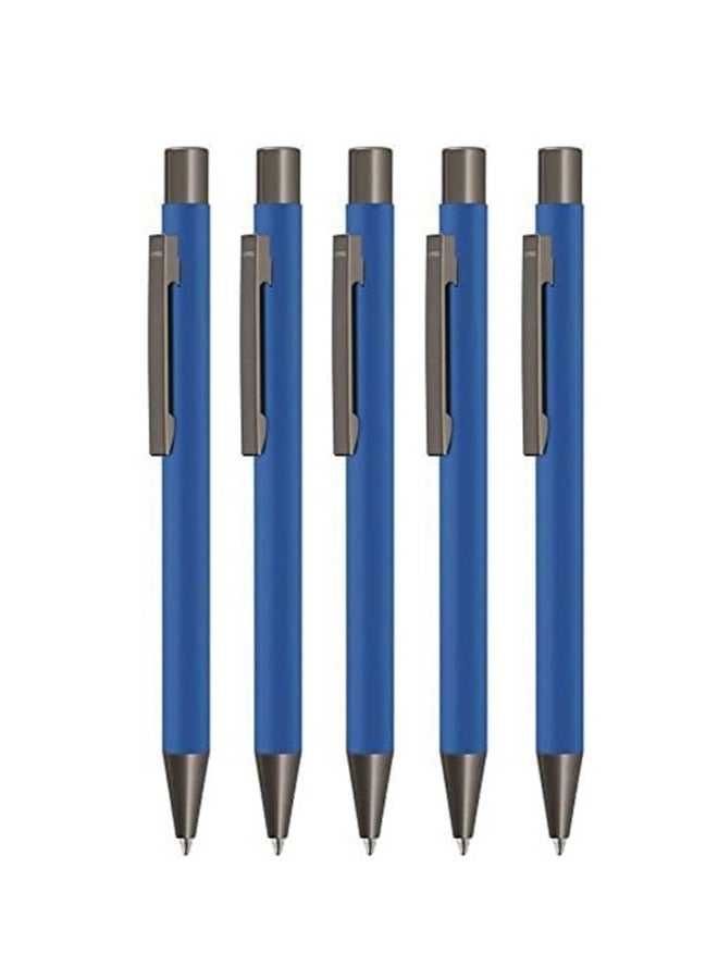 Uma Pack of 5 Retractable Ballpoint Pen Navy Blue - Image 1