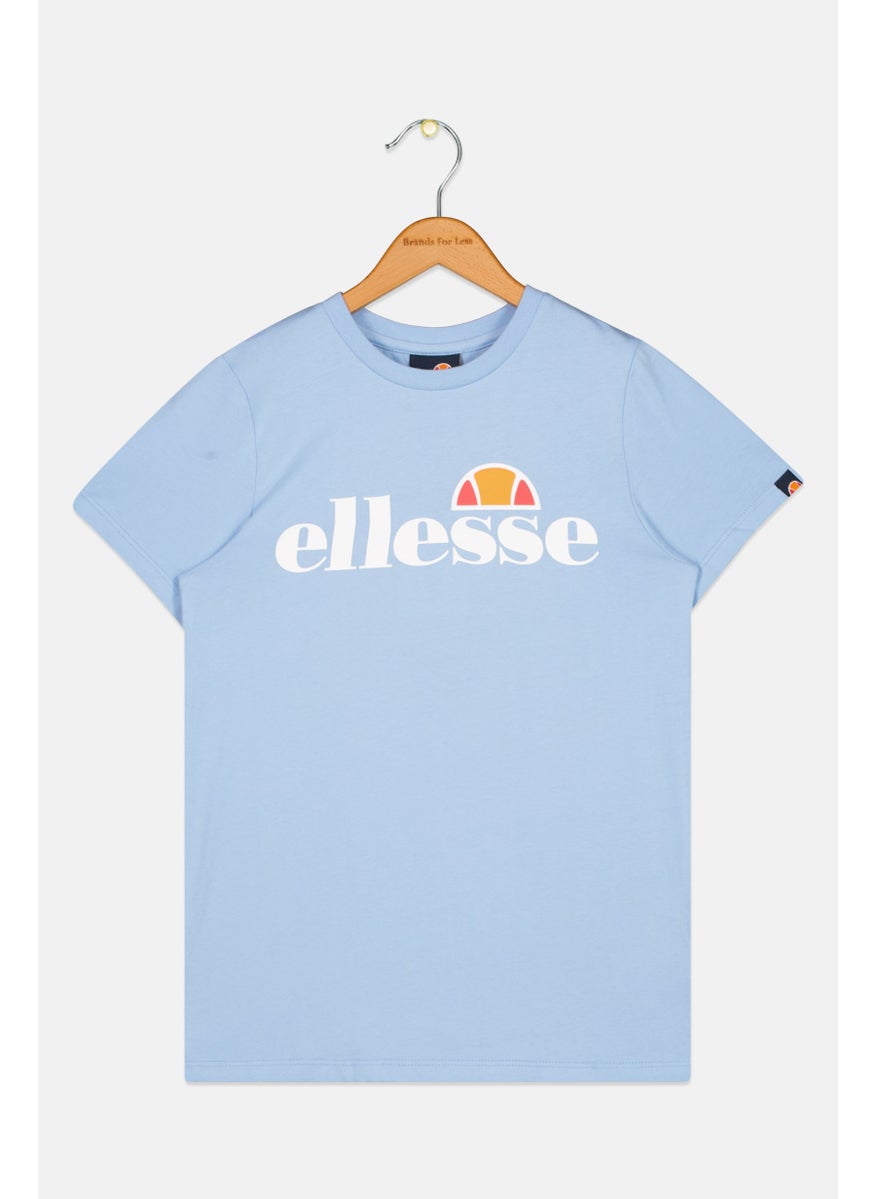 Ellesse Kids Girl Sportswear Fit Short Sleeve Outdoor T-Shirt, Light Blue  - Image 1