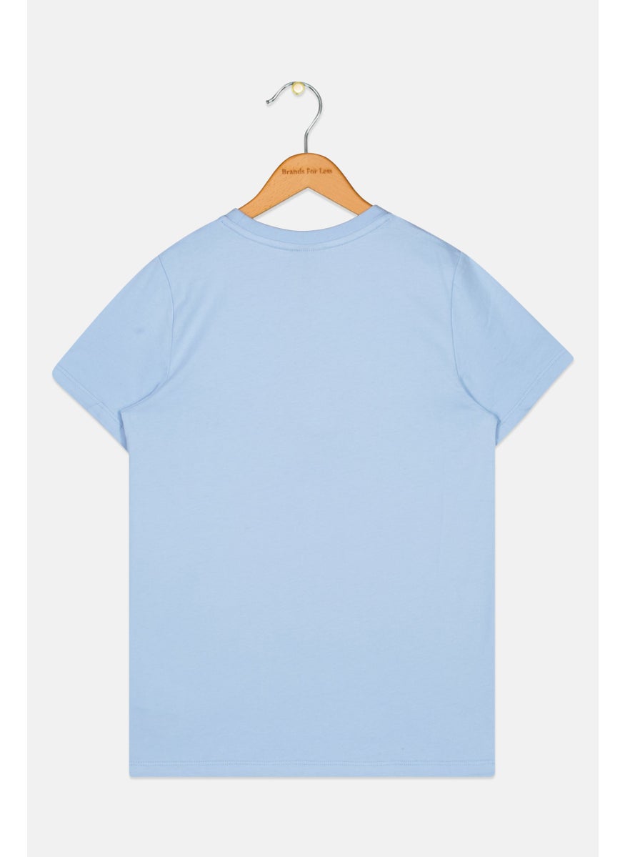 Ellesse Kids Girl Sportswear Fit Short Sleeve Outdoor T-Shirt, Light Blue  - Image 2