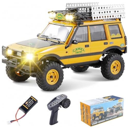 EAZYRC FMS 124 FCX24M RC Crawler RTR Land Rover Series with Licensed 124 RC Truck 4X4 Mini RC car with Lighting 24Ghz Remote ControlBattery Discovery - Image 1