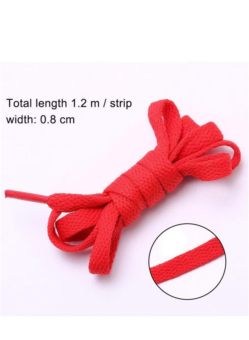 إيليلي 20 زوجًا من أربطة الأحذية المسطحة الملونة، 120 سم / 47.24 بوصة، أربطة أحذية متينة مسطحة، أربطة أحذية ملونة للأحذية الرياضية والأحذية الرياضية - Image 5