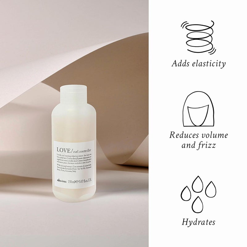 Davines LOVE Curl Controller, Taming And Relaxing Cream For Very Curly And Wavy Hair, Anti-Frizz Curl Defining Formula, 5.07 Fl Oz - Image 3