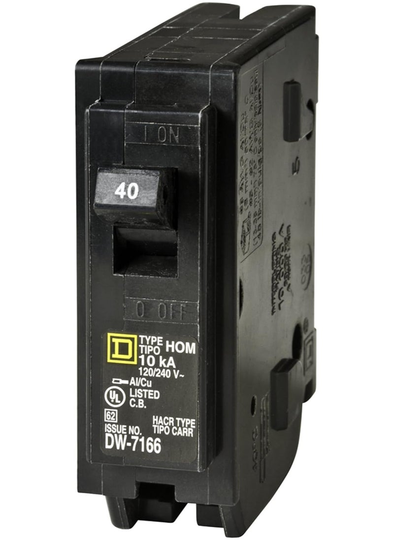 Schneider Electric Square D - HOM140CP Homeline 40 Amp Single-Pole Circuit Breaker  - Image 1