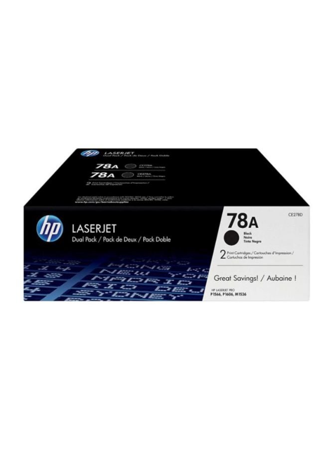 HP عبوة خرطوشة حبر طابعة ليزرجيت Ce278 ، طراز CE278 أسود - Image 2