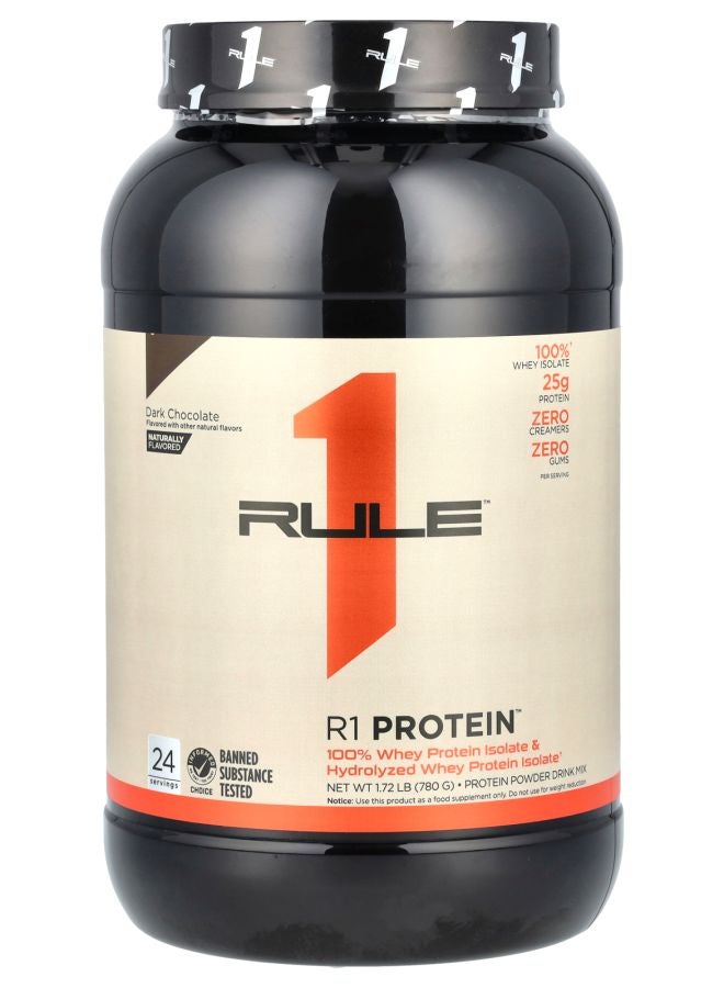 Rule One Proteins R1 Protein Powder Drink Mix Dark Chocolate 1.72 lb (780 g) - Image 1