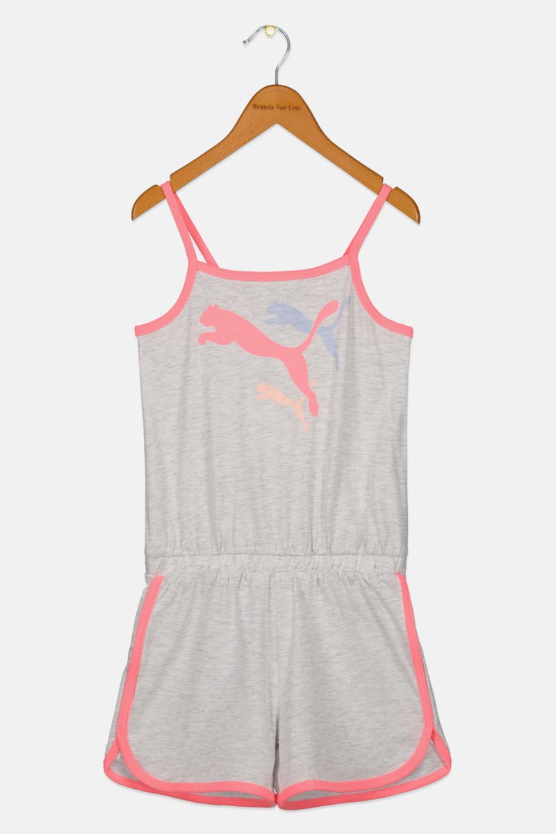 PUMA Kids Girl Sportwear Fit Sleeveless Romper, Pink - Image 1