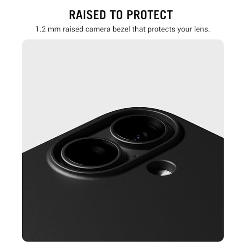 DailyObjects iPhone 16 Stack Classic Magnetic Case Cover | Compatible with Magsafe | Camera & Body Protection | Shock/Scratch Proof| Dual Hybrid Protection | Wireless Charging - Carbon Black - Image 3