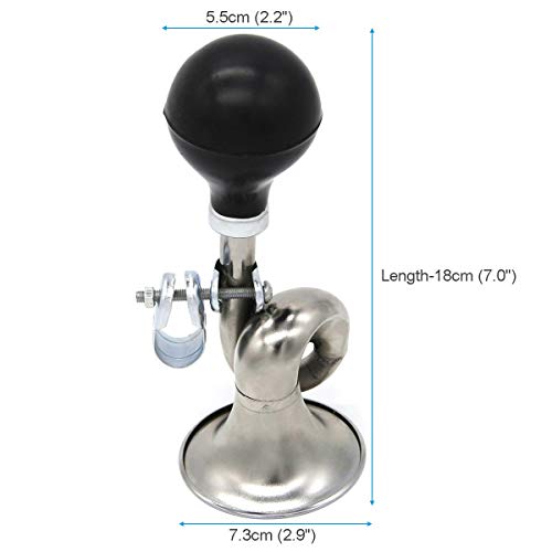 XLC G Ganen Bugle Horn, Chrome Plated w/ Black Bulb - Image 2